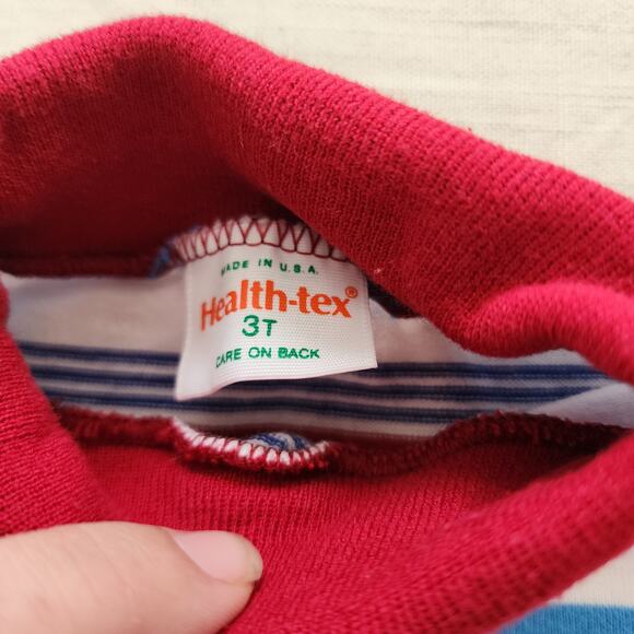 Vintage Healthtex Striped Whistle Turtleneck 2t/2t - Picture 3 of 7